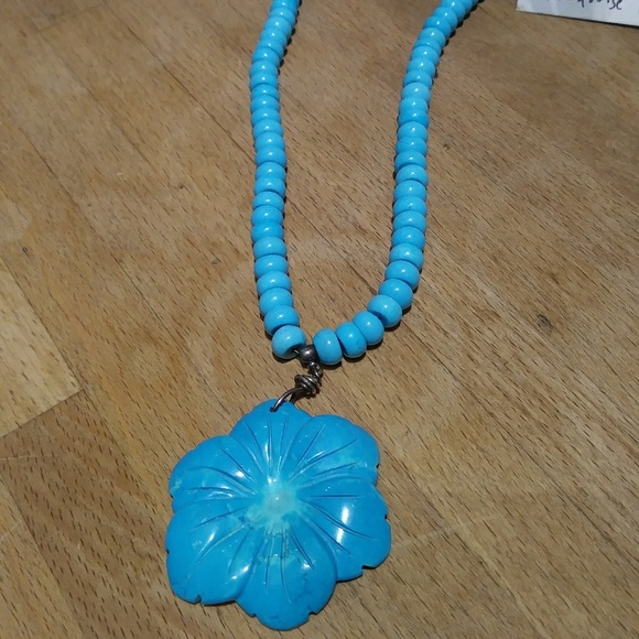 Turquoise and Sterling Necklace - Picture 8 of 8